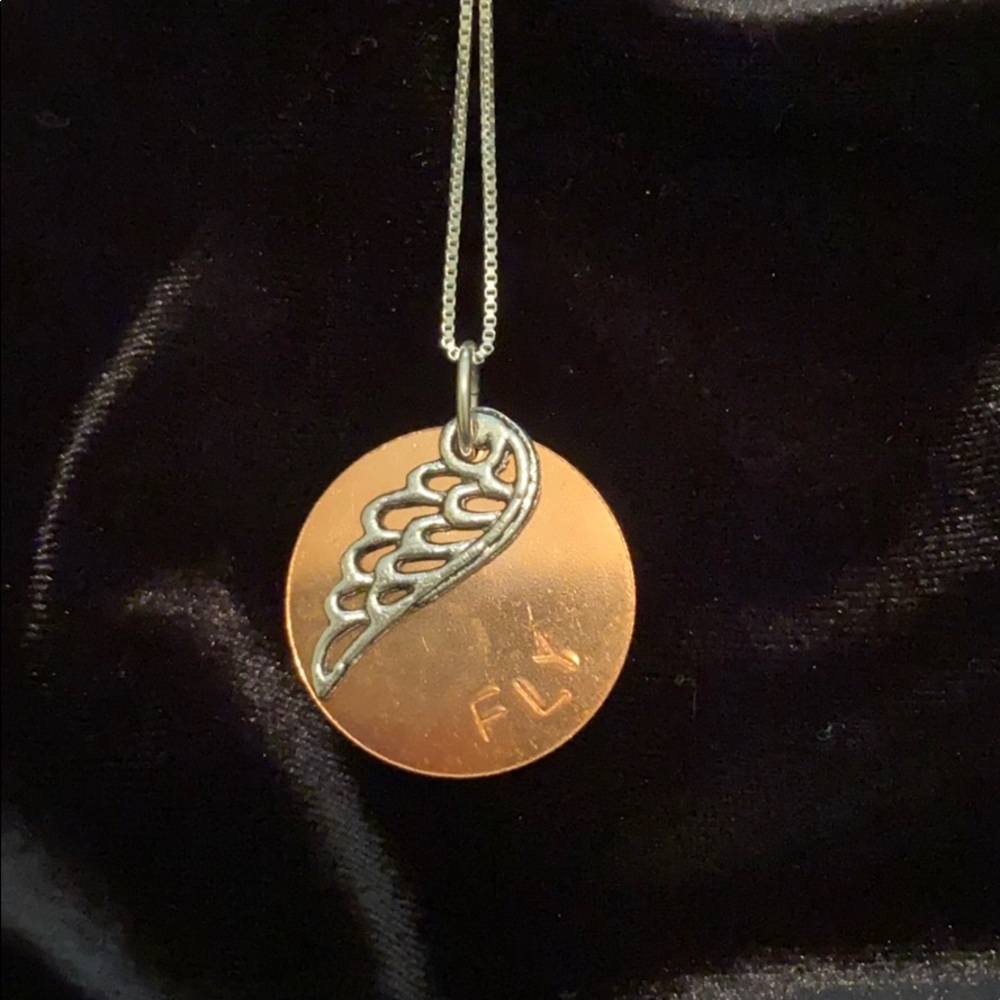 Nice Graduation gift necklace copper and sterling